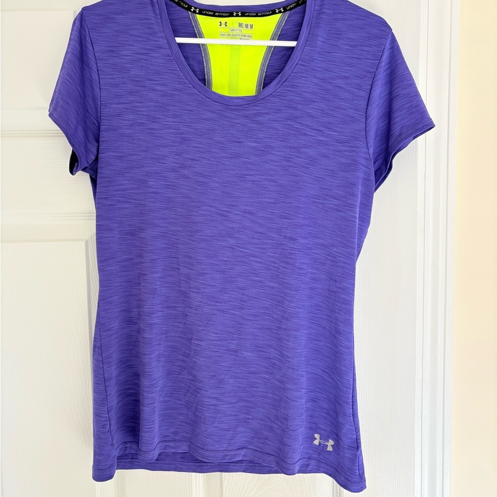Under Armour Women's Dry-Fit Purple Short Sleeve Top
